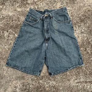 Wrangler Denim Jorts Size 42 Baggy Y2K Streetwear Shorts blue green